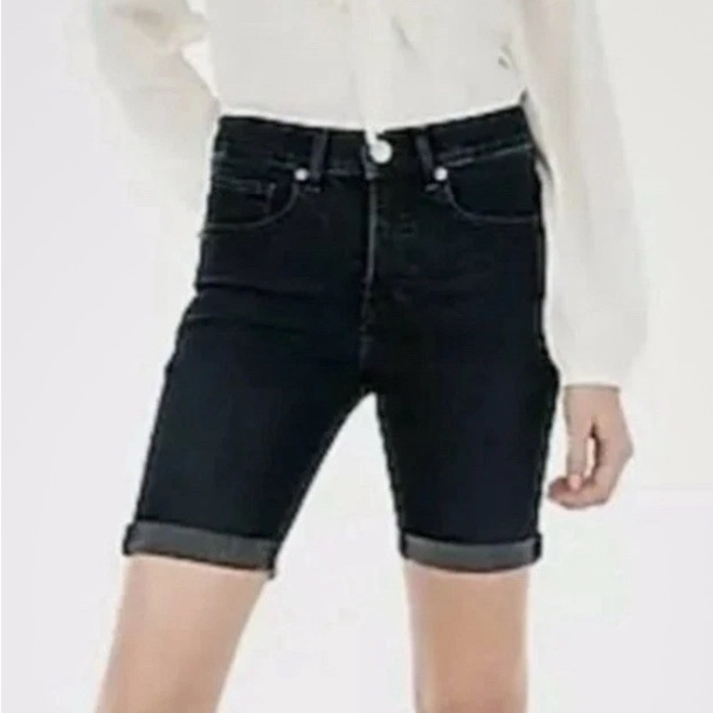 Express Dark Denim Jean Shorts